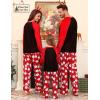 image:imageSWOMOG Family Matching Christmas Pajamas Sets MenWomen Plaid Pants Loungewear and Printed Long Sleeve PjsAsanta Squad
