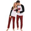 image:imageSWOMOG Family Matching Christmas Pajamas Sets MenWomen Plaid Pants Loungewear and Printed Long Sleeve PjsZchristmas Bear
