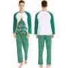 image:imageSWOMOG Family Matching Christmas Pajamas Sets MenWomen Plaid Pants Loungewear and Printed Long Sleeve PjsZchristmas Tree