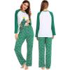 image:imageSWOMOG Family Matching Christmas Pajamas Sets MenWomen Plaid Pants Loungewear and Printed Long Sleeve PjsZchristmas Tree