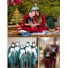 image:imageSWOMOG Family Matching Christmas Pajamas Sets MenWomen Plaid Pants Loungewear and Printed Long Sleeve PjsZgreen Black Plaid