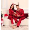 image:imageSWOMOG Family Matching Pajamas Set Christmas Pajamas Long Sleeve Button Down Pj Set 2Pcs Festival Party SleepwearRed Stripes