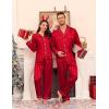 image:imageSWOMOG Family Matching Pajamas Set Christmas Pajamas Long Sleeve Button Down Pj Set 2Pcs Festival Party SleepwearRed Stripes