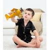 image:imageSWOMOG Kids Satin Pajamas Sets Girls Boys ButtonDown Pjs Short Sleeve Silk Nightwear 2 Piece Lounge SetsBlack
