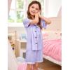 image:imageSWOMOG Kids Satin Pajamas Sets Girls Boys ButtonDown Pjs Short Sleeve Silk Nightwear 2 Piece Lounge SetsLight Purple