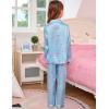 image:imageSWOMOG Kids Satin Pajamas Sets Girls Boys ButtonDown Pjs Short Sleeve Silk Nightwear 2 Piece Lounge SetsLong Sleeveblue Flamingo