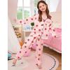 image:imageSWOMOG Kids Satin Pajamas Sets Girls Boys ButtonDown Pjs Short Sleeve Silk Nightwear 2 Piece Lounge SetsLong Sleevesakura Pink Strawberry