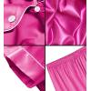 image:imageSWOMOG Kids Satin Pajamas Sets Girls Boys ButtonDown Pjs Short Sleeve Silk Nightwear 2 Piece Lounge SetsRose Red