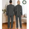 image:imageSWOMOG Matching Couple Christmas Pajamas Set Modal Long Sleeve ButtonDown Sleepwear Family Festival Party Xmas PJs SetsDeep Grey