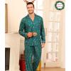 image:imageSWOMOG Matching Couple Christmas Pajamas Set Modal Long Sleeve ButtonDown Sleepwear Family Festival Party Xmas PJs SetsGreen Christmas Elk