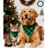 image:imageSWOMOG Matching Couple Christmas Pajamas Set Modal Long Sleeve ButtonDown Sleepwear Family Festival Party Xmas PJs SetsGreen With Black Grid