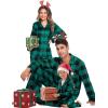 image:imageSWOMOG Matching Family Christmas Pajamas Set Long Sleeve Festival Party Pj Set ButtonDown SleepwearBig Green Plaid