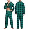 image:imageSWOMOG Matching Family Christmas Pajamas Set Long Sleeve Festival Party Pj Set ButtonDown SleepwearBig Green Plaid