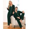 image:imageSWOMOG Matching Family Christmas Pajamas Set Long Sleeve Festival Party Pj Set ButtonDown SleepwearGreen