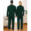image:imageSWOMOG Matching Family Christmas Pajamas Set Long Sleeve Festival Party Pj Set ButtonDown SleepwearGreen