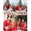 image:imageSWOMOG Matching Family Christmas Pajamas Set Long Sleeve Festival Party Pj Set ButtonDown SleepwearRed