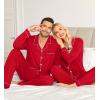 image:imageSWOMOG Matching Family Christmas Pajamas Set Long Sleeve Festival Party Pj Set ButtonDown SleepwearRed