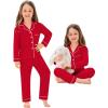 image:imageSWOMOG Matching Family Christmas Pajamas Set Long Sleeve Festival Party Pj Set ButtonDown SleepwearRed