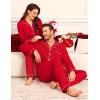 image:imageSWOMOG Matching Family Pajama Set Couple Christmas Printed Sleepwear Xmas Long Sleeve Lounge Set Men amp Women Pjs SetRed
