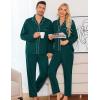 image:imageSWOMOG Matching Family Pajama Set Long Sleeve Christmas Pajama Button Down Holiday Sleepwear SetGreen