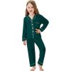 image:imageSWOMOG Matching Family Pajama Set Long Sleeve Christmas Pajama Button Down Holiday Sleepwear SetGreen
