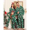 image:imageSWOMOG Matching Family Pajama Set Long Sleeve Christmas Pajama Button Down Holiday Sleepwear SetGreen Christmas Santa