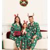 image:imageSWOMOG Matching Family Pajama Set Long Sleeve Christmas Pajama Button Down Holiday Sleepwear SetGreen Christmas Santa