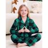 image:imageSWOMOG Matching Family Pajama Set Long Sleeve Christmas Pajama Button Down Holiday Sleepwear SetGreen Plaid