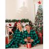 image:imageSWOMOG Matching Family Pajama Set Long Sleeve Christmas Pajama Button Down Holiday Sleepwear SetGreen Plaid