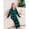 image:imageSWOMOG Matching Family Pajama Set Long Sleeve Christmas Pajama Button Down Holiday Sleepwear SetGreen Plaid