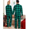image:imageSWOMOG Matching Family Pajama Set Long Sleeve Christmas Pajama Button Down Holiday Sleepwear SetGreen Plaid