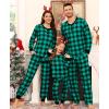 image:imageSWOMOG Matching Family Pajama Set Long Sleeve Christmas Pajama Button Down Holiday Sleepwear SetGreenplaid