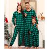 image:imageSWOMOG Matching Family Pajama Set Long Sleeve Christmas Pajama Button Down Holiday Sleepwear SetGreenplaid
