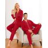 image:imageSWOMOG Matching Family Pajama Set Long Sleeve Christmas Pajama Button Down Holiday Sleepwear SetRed