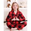 image:imageSWOMOG Matching Family Pajama Set Long Sleeve Christmas Pajama Button Down Holiday Sleepwear SetRed Plaid