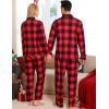 image:imageSWOMOG Matching Family Pajama Set Long Sleeve Christmas Pajama Button Down Holiday Sleepwear SetRed Plaid