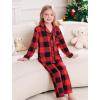 image:imageSWOMOG Matching Family Pajama Set Long Sleeve Christmas Pajama Button Down Holiday Sleepwear SetRed Plaid
