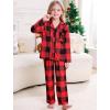 image:imageSWOMOG Matching Family Pajama Set Long Sleeve Christmas Pajama Button Down Holiday Sleepwear SetRed Plaid
