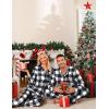 image:imageSWOMOG Matching Family Pajama Set Long Sleeve Christmas Pajama Button Down Holiday Sleepwear SetWhite Plaid