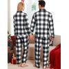 image:imageSWOMOG Matching Family Pajama Set Long Sleeve Christmas Pajama Button Down Holiday Sleepwear SetWhite Plaid