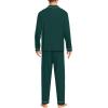 image:imageSWOMOG Men Pajamas Set Comfy Modal Pjs Button Down Sleepwear 2 Piece Long Sleeve Lounge Set Soft Nightwear with PocketsGreen