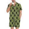 image:imageSWOMOG Mens Pajama Set Short Sleeve 2 PCS Sleepwear Button Down Soft Loungewear Modal Set Pj Set with Pockets S3XLArmy Green Bigfoot