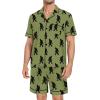 image:imageSWOMOG Mens Pajama Set Short Sleeve 2 PCS Sleepwear Button Down Soft Loungewear Modal Set Pj Set with Pockets S3XLArmy Green Bigfoot