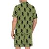 image:imageSWOMOG Mens Pajama Set Short Sleeve 2 PCS Sleepwear Button Down Soft Loungewear Modal Set Pj Set with Pockets S3XLArmy Green Bigfoot