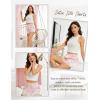 image:imageSWOMOG Satin Silk Lace Shorts for Women Lace Trim Micro Mini Shorts Slip Pj Bottoms Knickers BoxerPink
