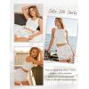 image:imageSWOMOG Satin Silk Lace Shorts for Women Lace Trim Micro Mini Shorts Slip Pj Bottoms Knickers BoxerWhite