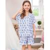 image:imageSWOMOG Unisex Girls Boys Soft Pajamas Set ButtonDown PJs Short Sleeve Sleepwear Toddler Cute Lounge Sets2 Pocketblue Monkey