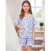 image:imageSWOMOG Unisex Girls Boys Soft Pajamas Set ButtonDown PJs Short Sleeve Sleepwear Toddler Cute Lounge Sets2 Pocketblue Monkey
