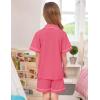 image:imageSWOMOG Unisex Girls Boys Soft Pajamas Set ButtonDown PJs Short Sleeve Sleepwear Toddler Cute Lounge Sets2 Pocketcoral