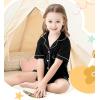 image:imageSWOMOG Unisex Girls Boys Soft Pajamas Set ButtonDown PJs Short Sleeve Sleepwear Toddler Cute Lounge SetsBlack